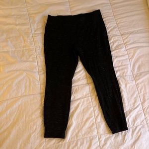 Time & Tru Dark Gray/Black Patterned Pants/Leggings, XXL (20)